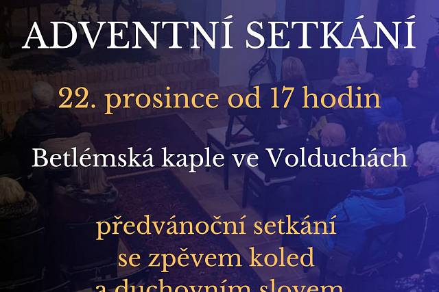 Adventní setkání 22. prosince od 17h