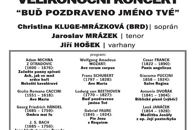 31.3.2026 - Velikonoční koncert